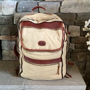 The Territory Ahead Extra Large Canvas Leather Trim Backpack
